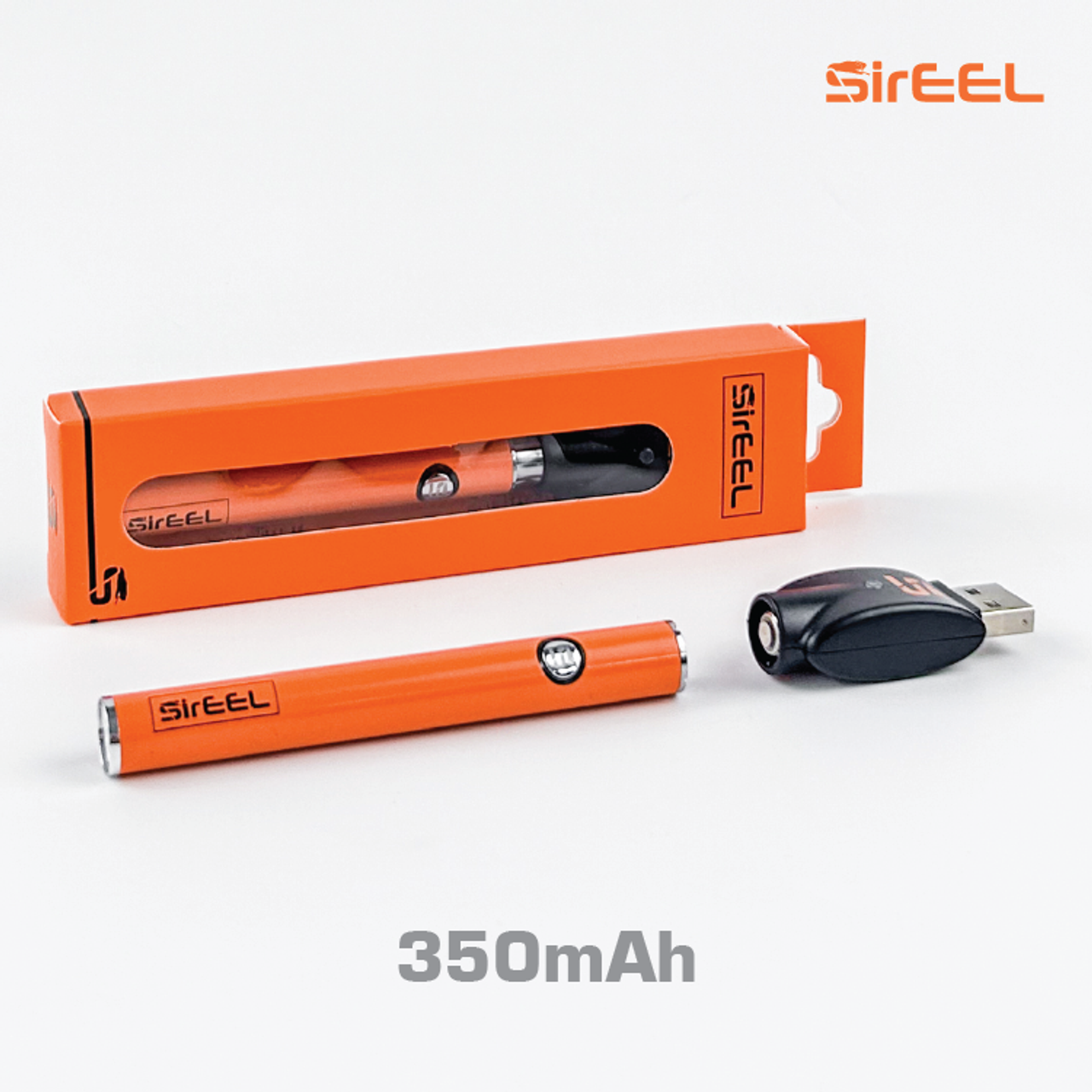 SirEEL Flashlight 350mAh Preheat Variable Voltage Battery & USB Charger | Orange Color | 20 Unit POP
