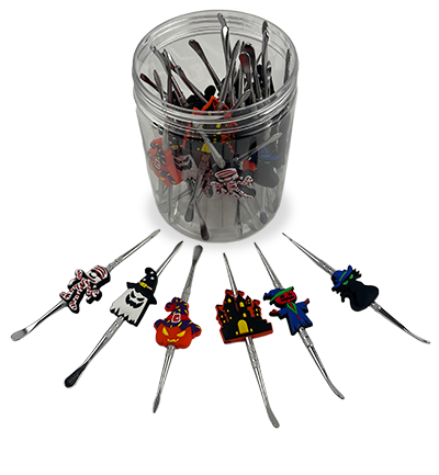 5″ SirEEL Halloween Dab Tools | Assorted Colors | 30 Pack
