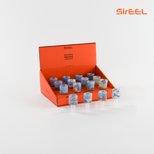 SirEEL Fish Bowl Style Bowl | 12 Units | 14MM | Assorted Colors | Retail Packaging