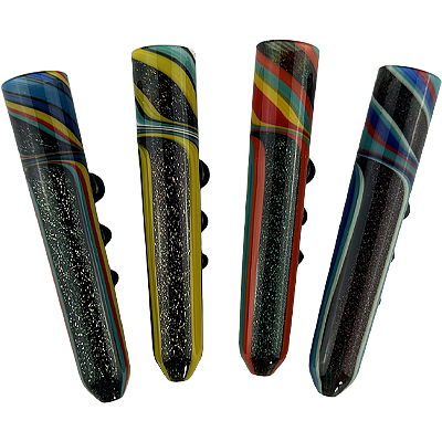 4″ SirEEL Dichro Linework Twist Chillum | Assorted Colors
