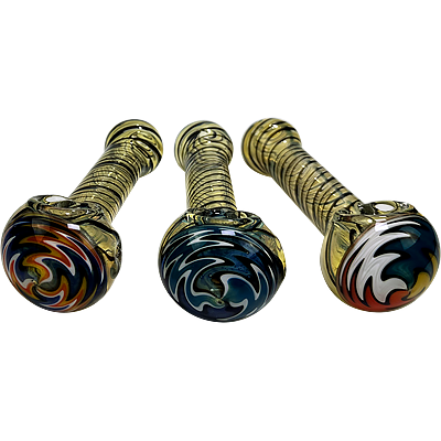 4.5″ SirEEL Wig Wag Cap Spun Fumed Spoon | Assorted Colors