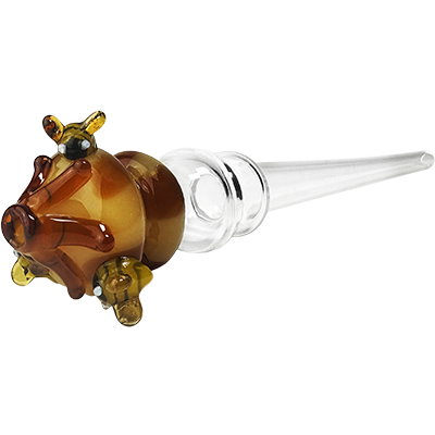 6″ SirEEL Honeybee Beehive Dab Straw | Assorted Colors