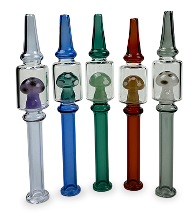 6.5″ SirEEL Mind Melding Mushroom Dream Straw | Assorted Colors