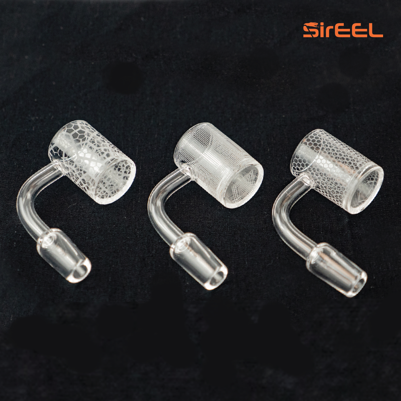 SirEEL Etched Quartz Bucket Banger | Assorted Designs | 14mm Male