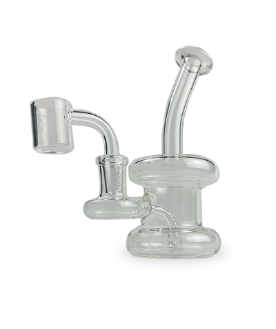 6″ SirEEL Bent Neck Clear Hanger Rig with Banger