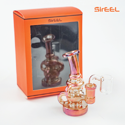 5″ SirEEL Iridized Recycler Rig | 14mm Quartz Banger Included