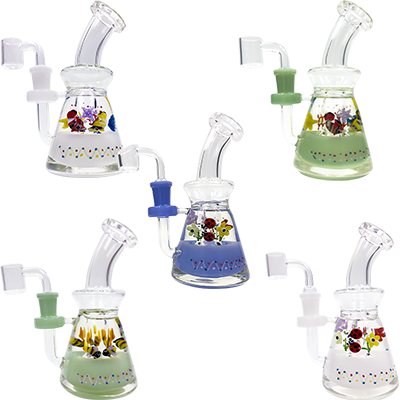 7″ SirEEL Freezable Glycerin Nature Theme Shower Rig | Assorted Colors & Designs