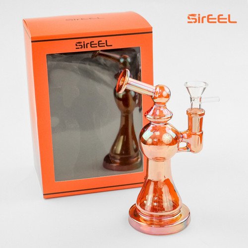 8″ SirEEL Iridized Shower Bong with Bowl | Assorted Colors | Retail Packaging