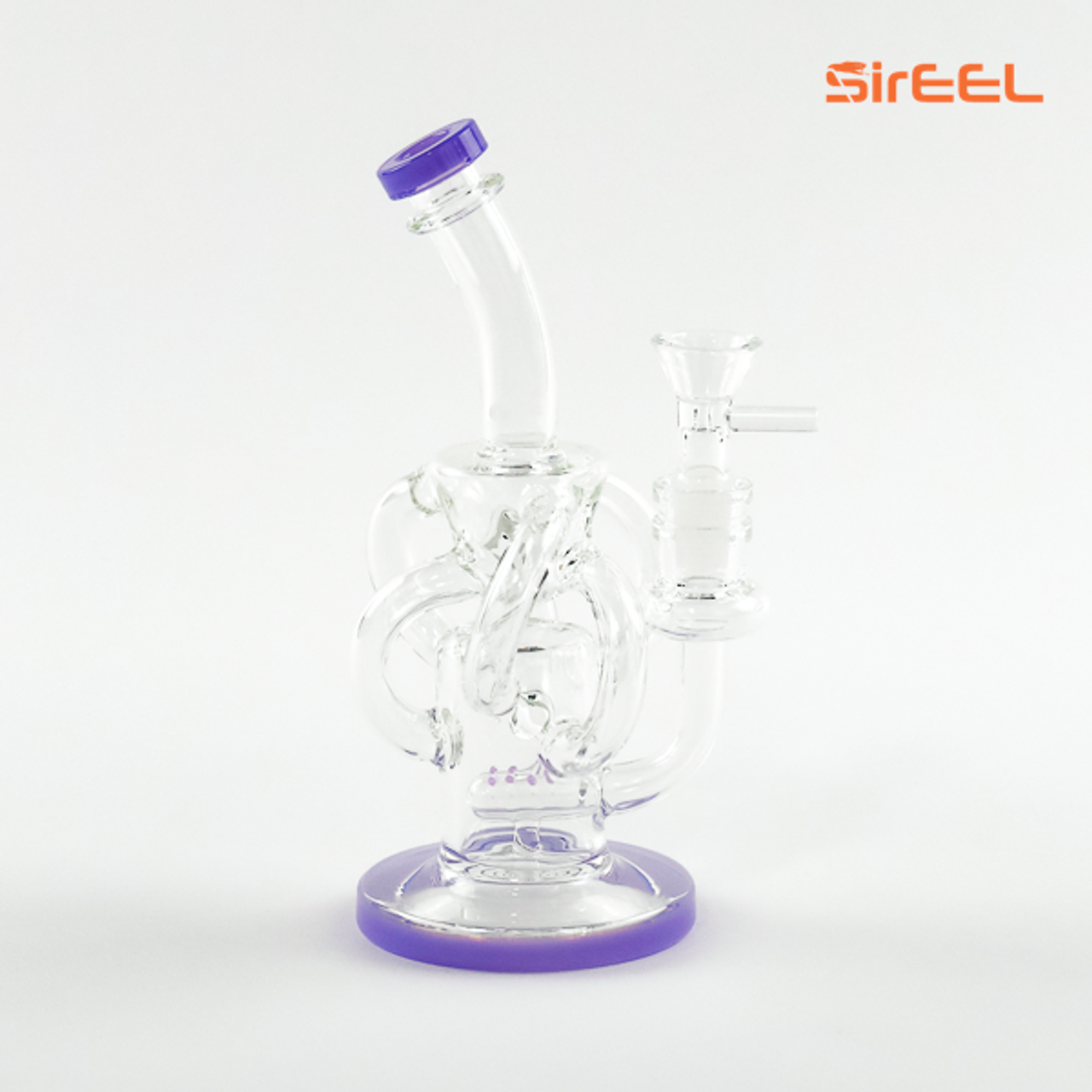 8″ SirEEL SerenityCycler Bong with Flower Bowl | Assorted Colors