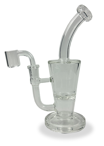 8″ SirEEL Bent Neck Taper Turbine Bong with Flower Bowl